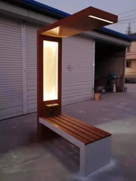 Cast aluminum park bench smart