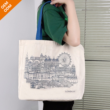 Luxury Custom Logo Cotton Canvas Tote Bag