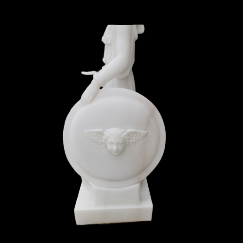 Exquisite Varvakeion Athena Statue in Authentic White Marble