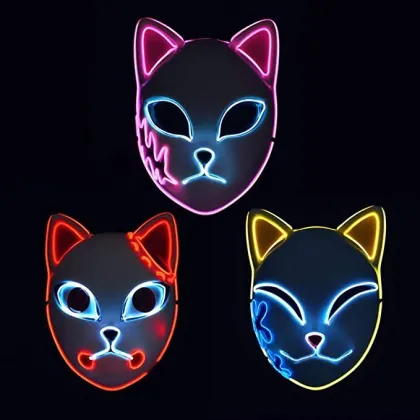 Tomioka Giyuu Demon Slayer Cat Mask Halloween Costume Accessory Cosplay