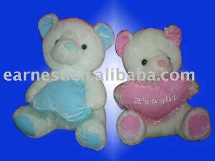 PLUSH TOYS--BEAR W/HEART