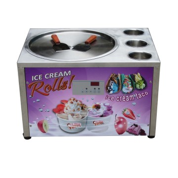 Kolice 45cm Round Pan Small Table Top Roll Ice Cream Machine