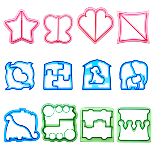 12pcs Lunch DIY Sandwiches Cutter Mould Food Cutting Die Bread Biscuits Mold Gift Kids Lunch Maker Cute Shape
