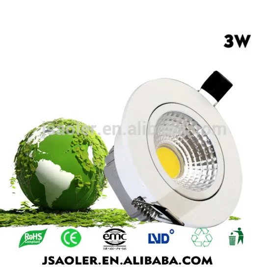 cob AC85-265V 3w interior decoration recessed floor lighting led downlight
