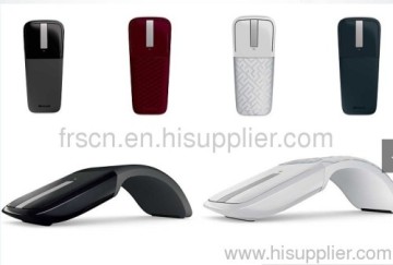 Soft Foldable Rubber Oil And Pu Surface 2.4ghz Wireless Arc Touch Mouse With 1200dpi 