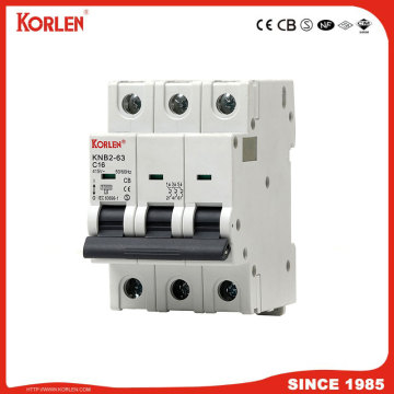 Miniature Circuit Breaker 3KA 63A TUV KNB2-63 3P