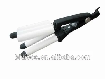 Durable Professional Ceramic White 22mm Triple Barrel Curling Iron hair curler twist roller