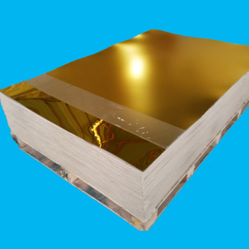 Golden Silver Mirror Acrylic Board ຄວາມຫນາ 2mm 3mm