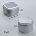 Round Square Empty Metal Candle Travel Tins