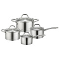 8pcs straight shape cookware capsule bottom cooking pot