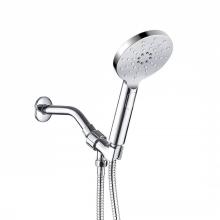 High pressure water 6-Setting 4" Chrome Face Handheld Shower