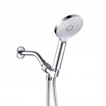 High pressure water 6-Setting 4" Chrome Face Handheld Shower