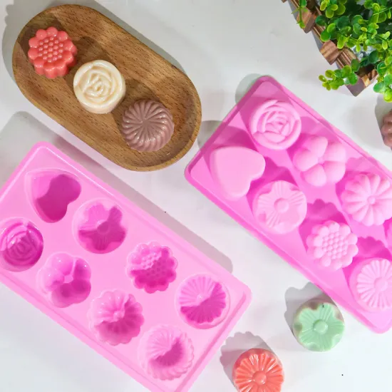 Hot Sale 8-Hole Flower Hearts Silicone Mold for Resin DIY Homemade
