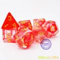 Bescon Crystal Blush Набор из 7 кубиков Poly для игры в кости, Bescon Polyhedral RPG Набор для игры в кости Crystal Blush