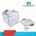 Porta-pássaros grandes e transparentes personalizados com design de mochila