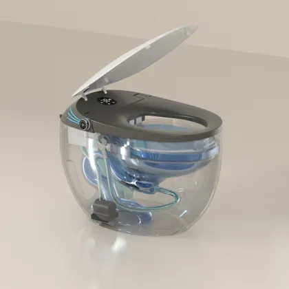 Smart Toilet Egg for Small Apartments: Integrated Intelligent Toilet with Automatic Waterless Pressure System