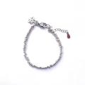 Foot silver circle bracelet niche