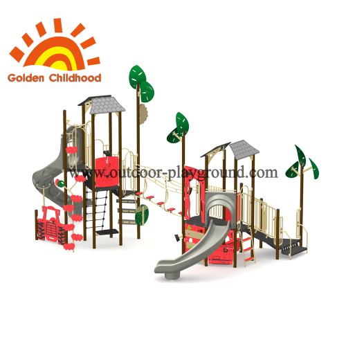 Red Outdoor Playground Equipment For Fun