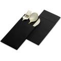 Cloth Like Dinner Napkins with Built-in Flatware Pocket