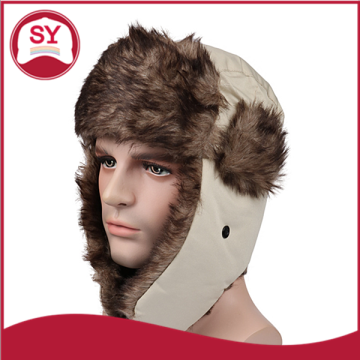 design your logo ear flap winter hat