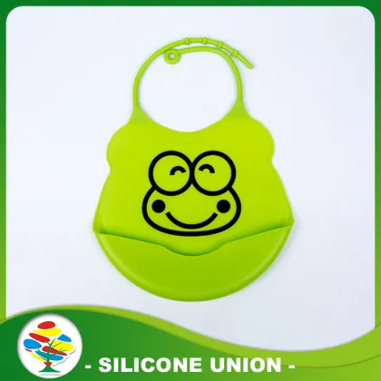 Green Pleasant Sheep Waterproof Silicone baby Bib
