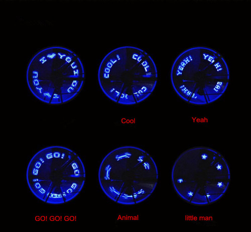 7 Led Bicycle Character Display Valve Light Bike Spoke Light, High ...