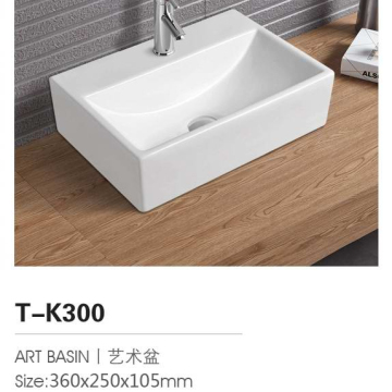 Small Rectangular Solid Surface Wash Basin for Bathroom T-K300