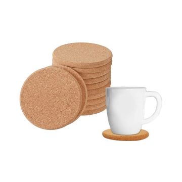 ホットな新製品：ロゴ付きのコルク材料耐熱性ラウンドコースター