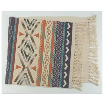 custom cotton woven printed doormat rug front mat