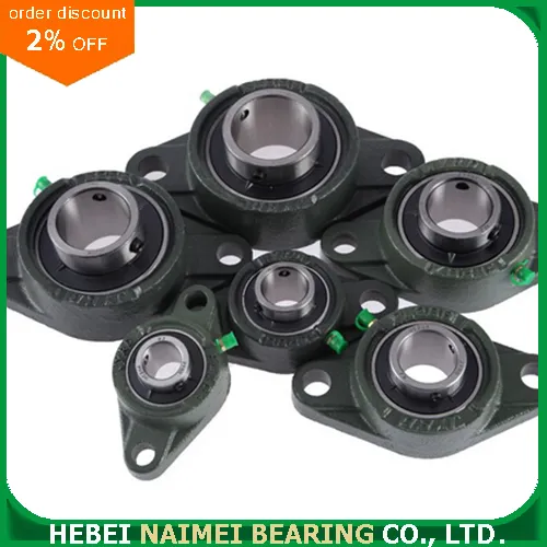 Inch Size Shaft 2 Bolts Flange Bearing
