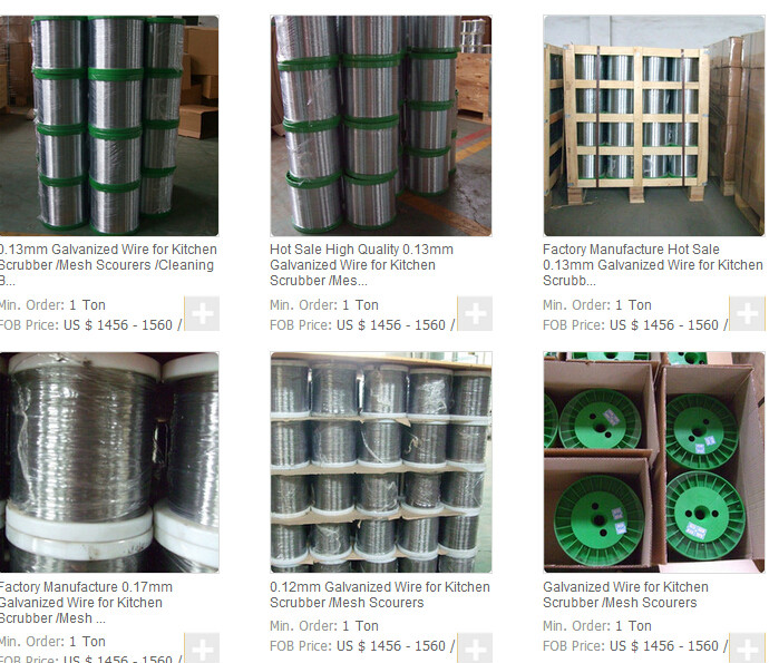 Price list of Galvanized round wire for cleaning ball