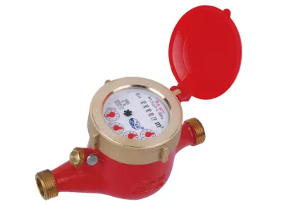 Brass Multi Jet Water Meter / Hot Water Meter With Magnetic Drive