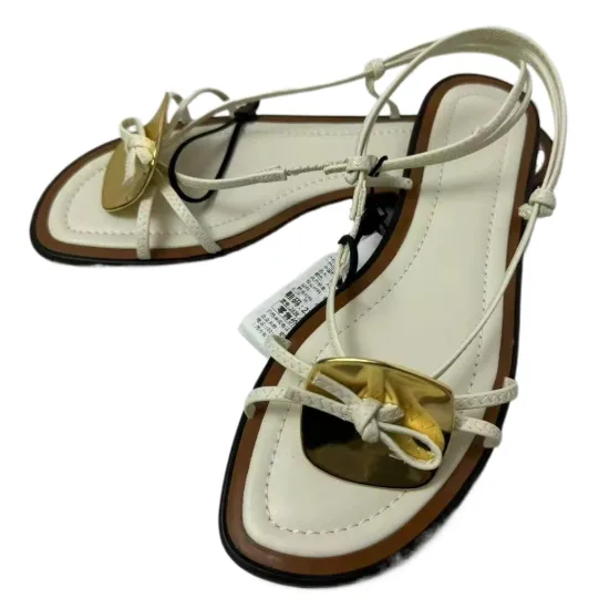 Summer 2024 Women's Beach Sandals: Large Size 42 Designer ZA Shoes - Outdoor Flat Style