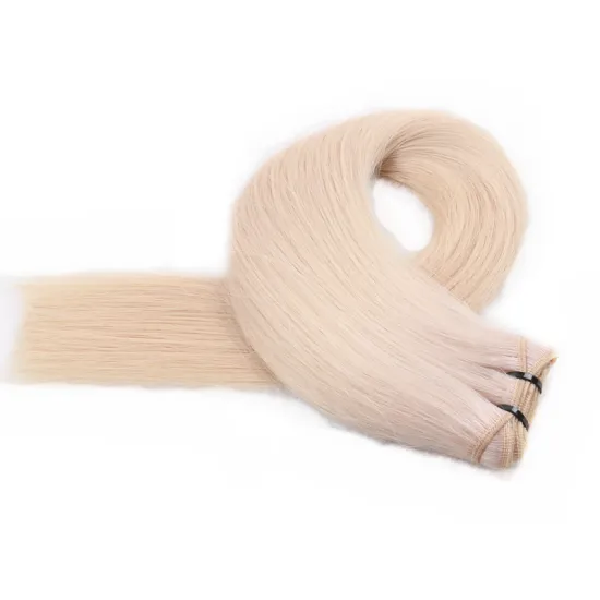 Harmony Russian Hair 12''-22" Full Cuticle Straight Remy 100% Human Hair Weaving Platinum Blonde