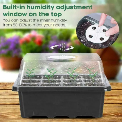 12 Hole Nursery Pots Plant Seed Grows Box Nursery Seedling Starter Garden Yard Tray Hot Nursery Box #25