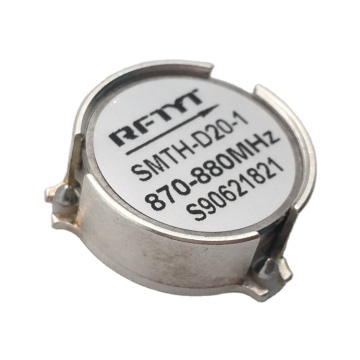 RF Sirkülatör 870-880MHz, 20mm çap, 100W güç kullanımı, SMD teknolojisi