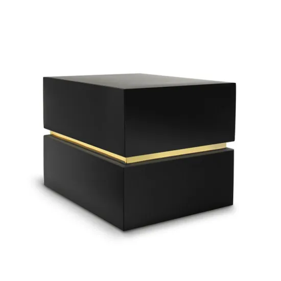 Black Candle Packaging Boxes With Shinny Gold Base