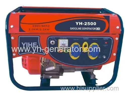 2kw Round Frame Motor Muffler Hand Start With Two Covers Gasoline Generator 