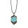 Turquoise Six Prism Pendentif Plaqué Or Bijoux