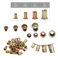 100Pcs Carbon steel Rivet Nuts M4 M5 M6 M8 Flat Head Rivet Nuts Set Nuts Insert Riveting Mix Set