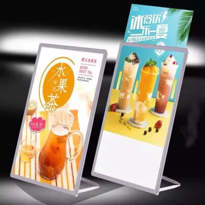 Tempered Glass Material Displays Menu Board Light Box