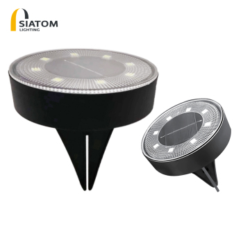 IP68 Waterproof 8 LED Solar-Powered Ground Lights for Outdoor Garden Paths