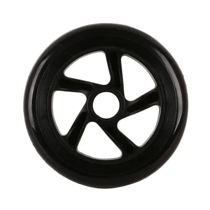 wheelchair accessory 6inch soild plastic wheel for wheelchair leg