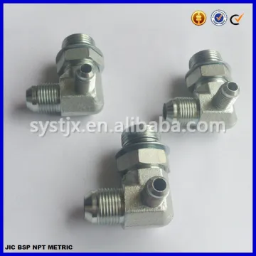 China supplier three way hydraulic elbow fitting
