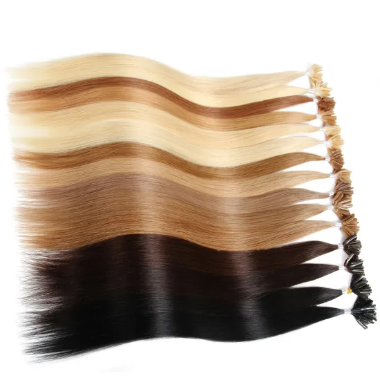 X-TRESS U tip cuticle aligned Hair Extensions Human Hair Straight Silky straight colored virgin human hair extension