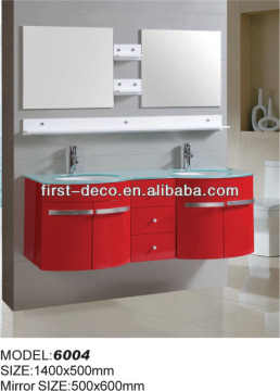 PVC bathroom cabinet 6004 (double bains & New design )