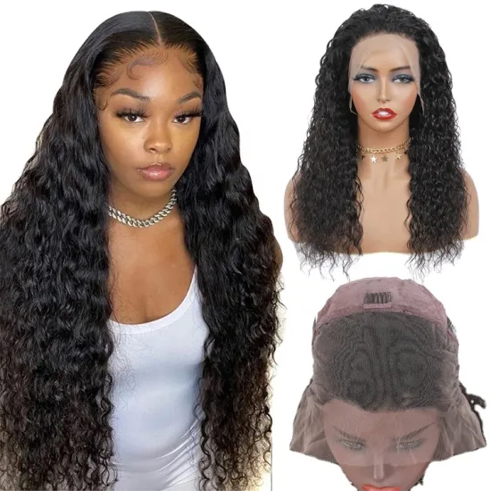 Raw Virgin Cuticle Aligned Brazilian Human Hair Transparent Lace Frontal Human Hair Lace Front Wigs Brazilian Curly Wig