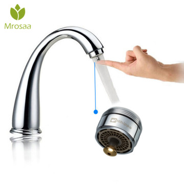 Water Saving Tap Aerator Valve One Touch Control Faucet Aerators Brass 24mm Male Thread Bubbler Kitchen Faucet Accessories