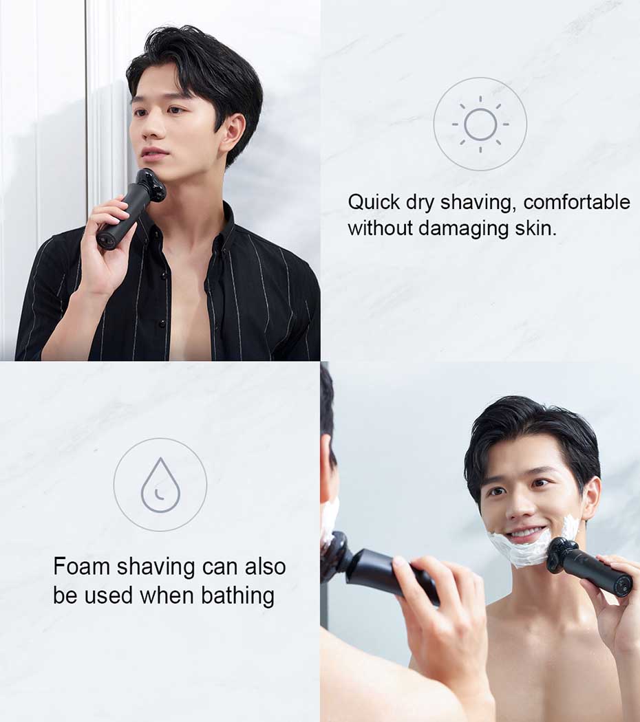 Xiaomi Showsee Electric Shaver F303-bk Men Facial Cleaning, High ...