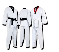 martial arts gi v-neck uniform for poomsae taekwondo